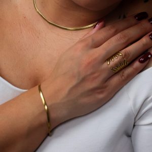 Parure plaqué : collier & bracelet